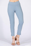 Chatoyant Crop Capris with Side Split Blue Fog