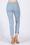 Chatoyant Crop Capris with Side Split Blue Fog