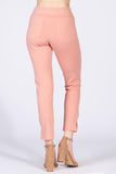 Chatoyant Crop Capris with Side Split Blush