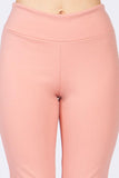 Chatoyant Crop Capris with Side Split Blush