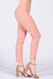 Chatoyant Crop Capris with Side Split Blush