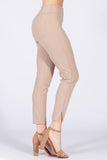 Chatoyant Crop Capris with Side Split Khaki