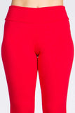 Chatoyant Crop Capris with Side Split Rich Red