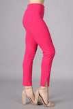 Chatoyant Crop Capris with Side Split Bubble Gum Pink