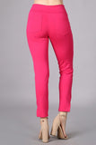 Chatoyant Crop Capris with Side Split Bubble Gum Pink