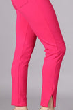 Chatoyant Crop Capris with Side Split Bubble Gum Pink
