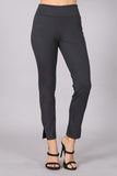 Chatoyant Crop Capris with Side Split Charcoal