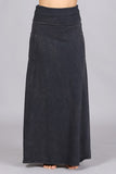 Chatoyant Mineral Wash Skirt Dark Ash Grey