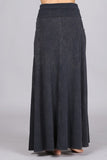 Chatoyant Mineral Wash Skirt Dark Ash Grey