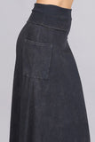 Chatoyant Mineral Wash Skirt Dark Ash Grey