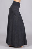 Chatoyant Mineral Wash Skirt Dark Ash Grey