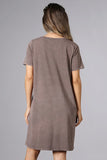 Chatoyant Mineral Wash Pocket Dress Desert Taupe