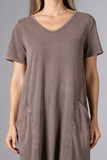 Chatoyant Mineral Wash Pocket Dress Desert Taupe