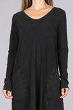 Chatoyant Long Sleeve Casual Dress Black