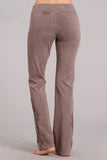 Chatoyant Mineral Wash Bootcut Crochet Lace Desert Taupe
