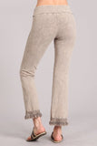 Chatoyant Plus Size Mineral Wash Ankle Length Crochet Fringe Stone