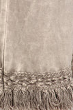 Chatoyant Plus Size Mineral Wash Ankle Length Crochet Fringe Stone