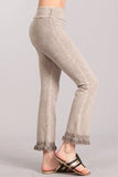 Chatoyant Plus Size Mineral Wash Ankle Length Crochet Fringe Stone