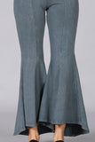 Chatoyant Mineral Wash Cropped Flare Lt. Grey