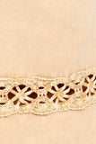 Chatoyant Mineral Wash Crochet Lace Bell Bottoms Beige