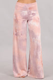 Chatoyant Lilac and Mauve Tie Dye Palazzo Pants