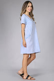 Chatoyant Mineral Wash Pocket Dress Powder Blue