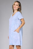 Chatoyant Mineral Wash Pocket Dress Powder Blue