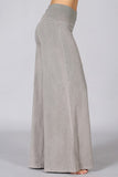 Chatoyant Mineral Wash Wide Leg Palazzo Pants Stone