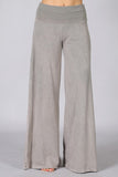 Chatoyant Mineral Wash Wide Leg Palazzo Pants Stone