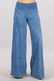Chatoyant Mineral Wash Wide Leg Palazzo Pants Lt. Denim