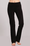 Chatoyant Plus Size Mineral Wash Bootcut Crochet Lace Black
