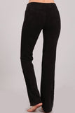Chatoyant Plus Size Mineral Wash Bootcut Crochet Lace Black