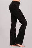 Chatoyant Plus Size Mineral Wash Bootcut Crochet Lace Black