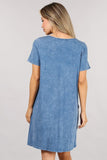 Chatoyant Mineral Wash Pocket Dress Lt Denim