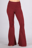 Chatoyant Mineral Wash Seam Detail Bell Bottoms Burnt Clay