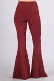 Chatoyant Mineral Wash Seam Detail Bell Bottoms Burnt Clay