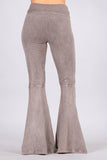 Chatoyant Mineral Wash Seam Detail Bell Bottoms Desert Taupe