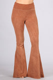 Chatoyant Mineral Wash Seam Detail Bell Bottoms Sugar Almond