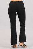 Chatoyant Mineral Wash Flare Pants With Side Contrast Black