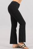 Chatoyant Mineral Wash Flare Pants With Side Contrast Black
