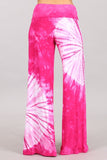Chatoyant Fuchsia Tie Dye Palazzo Pants