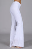 Chatoyant Eyelet Stretch Pants White