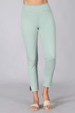 Chatoyant Crop Capris with Side Split Sage/Mint