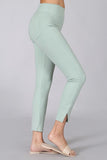Chatoyant Crop Capris with Side Split Sage/Mint
