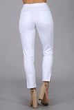 Chatoyant Crop Capris with Side Split White