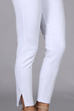 Chatoyant Crop Capris with Side Split White