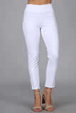 Chatoyant Crop Capris with Side Split White