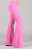 Chatoyant Mineral Wash Bell Bottoms Bubble Gum Pink