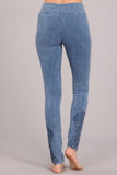 Chatoyant Crochet Lace Leggings Lt. Denim