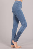 Chatoyant Crochet Lace Leggings Lt. Denim